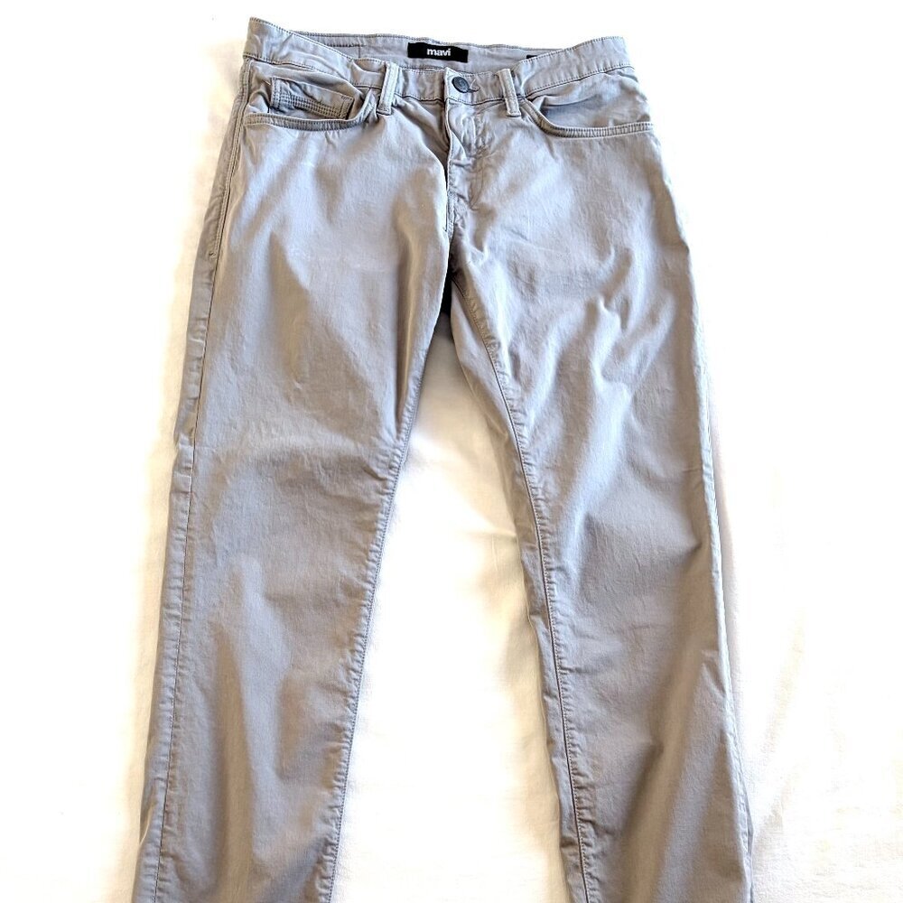 Mavi grey pants 32X30 slim straight leg stretch cotton - Picture 3 of 10